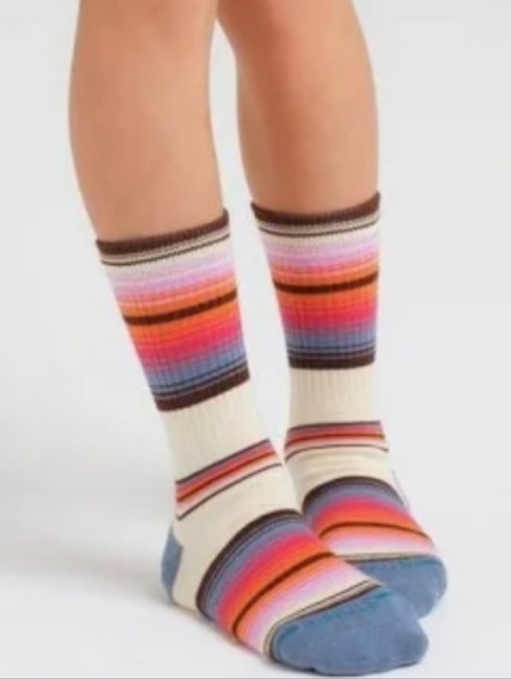 NWT Kid's Wade Collection Stance Seiuosly Serape Multicolor Striped Crew Socks